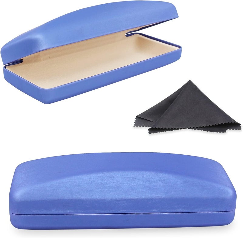 SMARTTOP Hard Shell Eyeglass Case- Glass Case With Cleaning Cloth, Glasses Case hard shell for men women - Image 1
